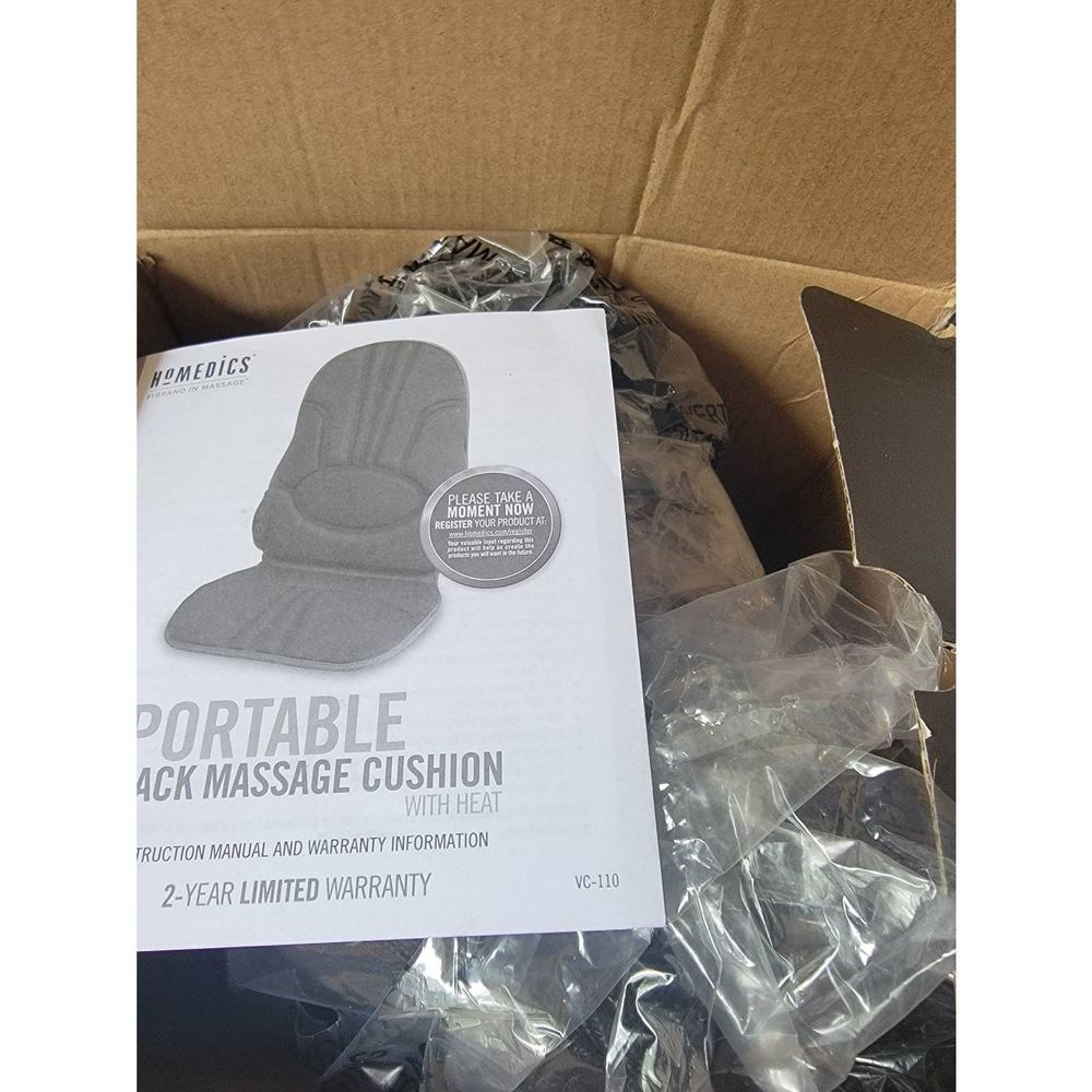 Homedics Portable Back Massage Cushion w/Heat For Home or Auto Model - Picture 4 of 4